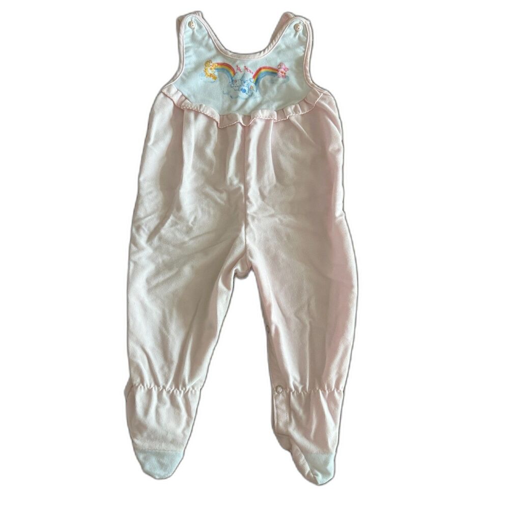 Vintage Care Bears Pink Footed Romper Girls' 9 Months